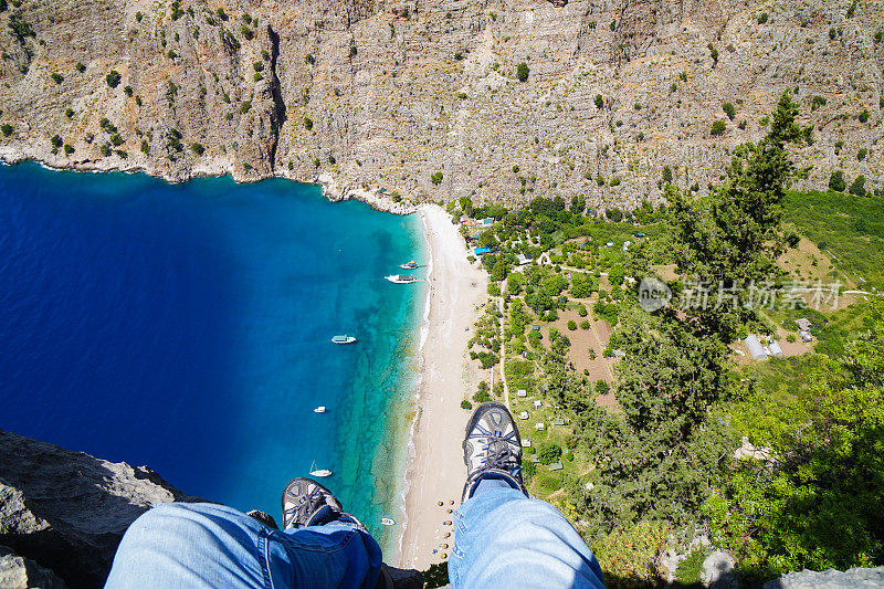 来自Oludeniz的蝴蝶谷。Fethiye /土耳其。